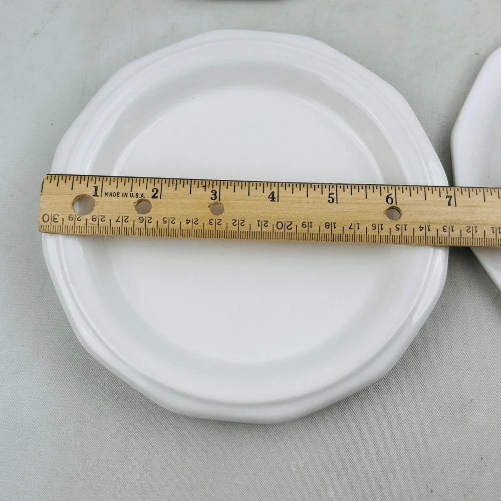 Pfaltzgraff Heritage White 4 Salad Plate Set Stoneware 7
